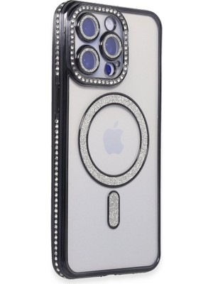 Evimdeyokyok Apple Iphone 15 Pro Max Kılıf Joke Simli Magneticsafe Kılıf - Siyah Tdrtr
