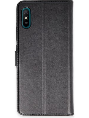 Evimdeyokyok Xiaomi Redmi 9A Kılıf Trend S Plus Kapaklı Kılıf - Siyah Tdrtr