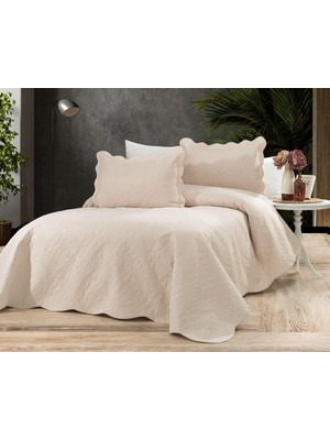 Bella Home Toyo Çift Kişilik Nakışlı Yatak Örtüsü | 250X260 cm | Zarif Nakış Detaylı, Şık ve Modern Tasarım