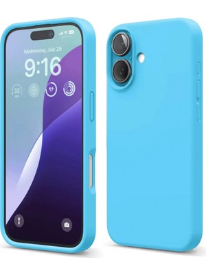 Evimdeyokyok Apple Iphone 16 Kılıf Nano Içi Kadife Silikon - Mavi Tdrtr