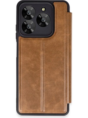 Evimdeyokyok General Mobile Era 30 Kılıf Flip Cover - Taba Tdrtr