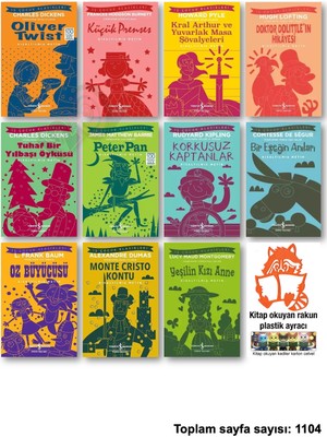 İş Bankası Kültür Yayınları Oliver Twist Küçük Prenses Kral Arthur ve Yuvarlak Masa Şövalyeleri Doktor Dolittle In Hik Yesi Tuhaf Bir Yılbaşı Öyküsü Peter Pan Korkusuz Kaptanlar Eşeğin Anıları Oz Büyücüsü Monte Cristo Kontu