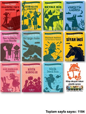 İş Bankası Kültür Yayınları Huckleberry Finn Robinson Crusoe Beyaz Diş Vahşetin Çağrısı Ömer Seyfettin Den Seçme Hik Yeler Bir Eşeğin Anıları Sherlock Holmes ve Dörtlerin Yemini Siyah Inci Alice Harikalar Diyarında Küçük