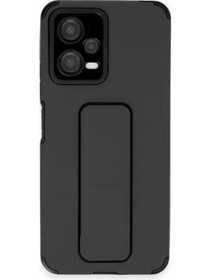 Evimdeyokyok Xiaomi Poco X5 5g Kılıf Mega Standlı Silikon - Siyah Tdrtr