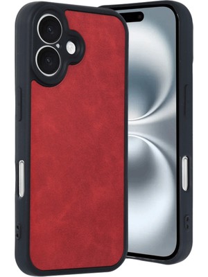 Evimdeyokyok Apple Iphone 16 Kılıf Aras Deri Kapak - Kırmızı Tdrtr