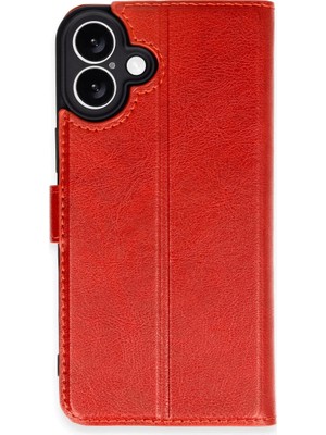 Evimdeyokyok Apple Iphone 16 Plus Kılıf Trend S Plus Kapaklı Kılıf - Kırmızı Tdrtr