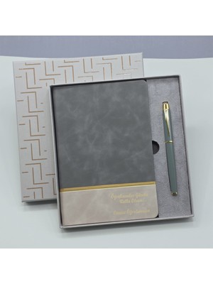 Evimdeyokyok Öğretmenler Gününe Özel Deri Defter ve Kalem Set Tdrtr