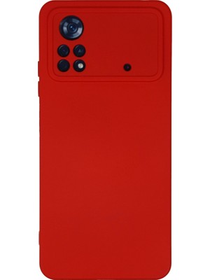 Evimdeyokyok Xiaomi Poco X4 Pro 5g Kılıf Nano Içi Kadife Silikon - Kırmızı Tdrtr
