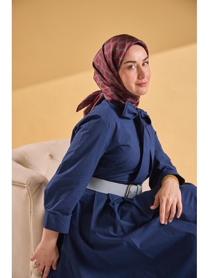 Silk Home Twill Ipek Eşarp 11521-06 Zincir Bordo