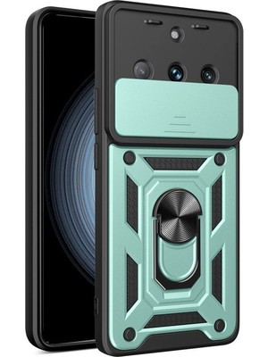 Evimdeyokyok Realme 11 Pro Kılıf Pars Lens Yüzüklü Silikon - Yeşil Tdrtr