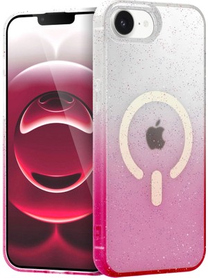 Evimdeyokyok Apple Iphone 16E Pummel Shiny Magsafe Kapak - Pembe Tdrtr