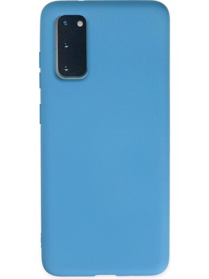 Evimdeyokyok Samsung Galaxy S20 Kılıf Nano Içi Kadife Silikon - Mavi Tdrtr