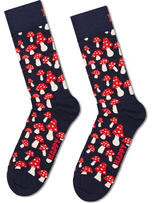 Derimod Happy Socks Erkek Lacivert Desenli Pamuk Çorap P000040