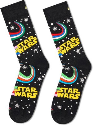 Derimod Happy Socks Erkek Siyah Star Wars Desenli Pamuklu Çorap P002885