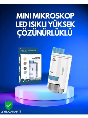 sbodurhome Pmma Optik Lensli Kompakt Taşınabilir Mikroskop