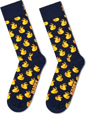 Derimod Happy Socks Erkek Lacivert Ördek Desenli Pamuklu Çorap RDU01-6500