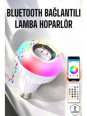 sbodurhome Lamba LED Hoparlör Dayanıklı ve Uzun Ömürlü Bluetooth Hoparlör