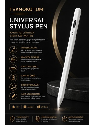 teknokutum Tablet ve Telefon Uyumlu Stylus Kalem