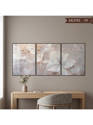 Akıllı Kağıt Cam Görünümlü Yapışkanlı Tablo Çiçek (Model- 59)