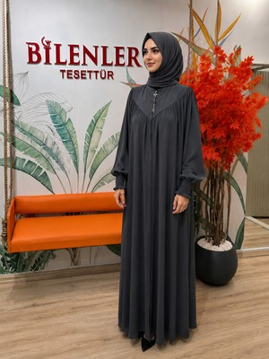 Bilenler Medine Ipeği Vera Ferace Fermuarlı 38-56 Beden Arası Uyumlu