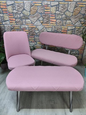 Bench ve Puf Takımı Kılıf Seti - 2 Sandalye, 1 Bench, 1 Puf Örtüsü Kılıfteks
