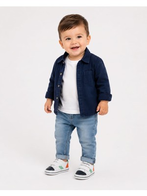 Gigi Giyim Beyaz Erkek Bebek Patik Ayakkabı