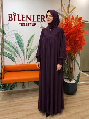 Bilenler Medine Ipeği Vera Ferace Fermuarlı 38-56 Beden Arası Uyumlu