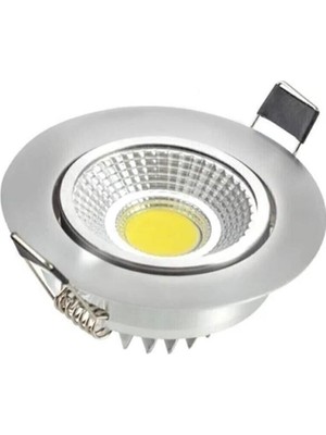 ZHL Tools Zhltools 5 Watt Cob LED Krom Kasa Beyaz Renk LED Spot