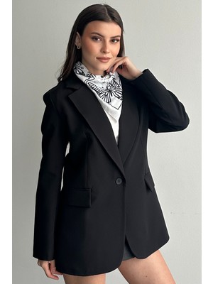 Moda Armanc Kadın Düğmeli Oversize Blazer Ceket