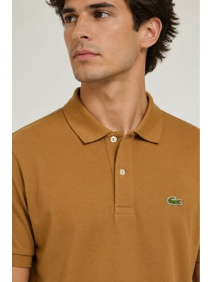 Lacoste Men's Classic Fit Polo T-Shirt Erkek Polo Yaka Tişört Bej