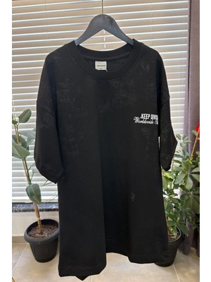 Herodanal Yetişkin Erkek Baskılı Tshirt -Siyah
