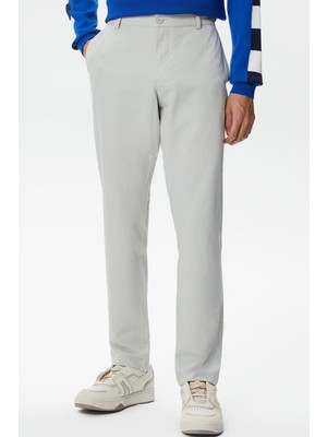 Lacoste Men's Slim Fit Grey Trousers Erkek Dar Kesim Pantolon Gri
