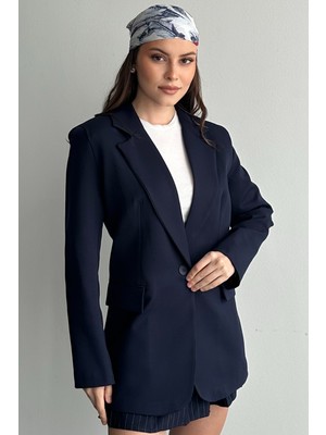 Moda Armanc Kadın Düğmeli Oversize Blazer Ceket