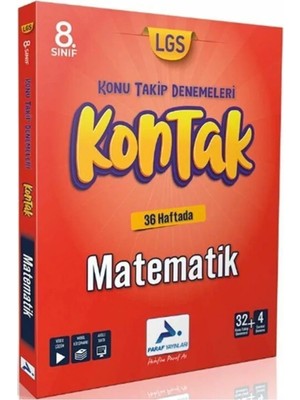 Paraf 8. Sınıf Lgs Matematik Kontak Konu Takip Denemeleri Ciltli Kitap 350 Sayfa Paraf Yayınları