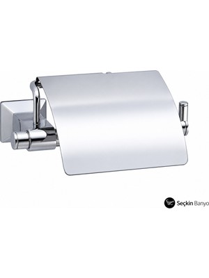 System Banyo Aksesuarları  Border Lıne Kapaklı Tuvalet Kağıtlığı Krom (BA1002 010 Cr)