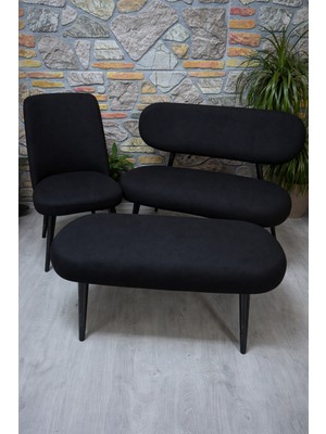 Bench ve Puf Takımı Kılıf Seti - 2 Sandalye, 1 Bench, 1 Puf Örtüsü Kılıfteks