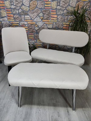 Bench ve Puf Takımı Kılıf Seti - 2 Sandalye, 1 Bench, 1 Puf Örtüsü Kılıfteks
