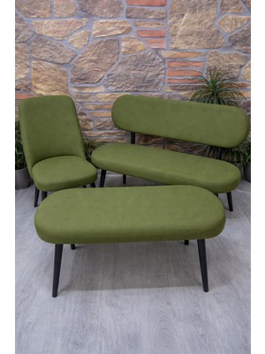 Bench ve Puf Takımı Kılıf Seti - 2 Sandalye, 1 Bench, 1 Puf Örtüsü Kılıfteks