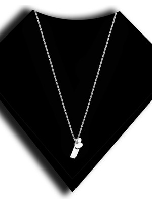 Roxx Jewellery 925 Ayar Gümüş Kalp Sallantılı I Harf Kadın Kolye