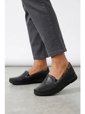 Forelli 29423 Laden-G Kadın Hakiki Deri Casual Ayakkabı Siyah