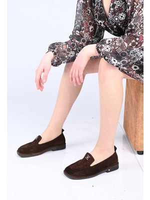 Bestello Bağcıksız Tokalı Termo Taban Hakiki Deri Loafer 340-2007 Kadın Ayakkabı