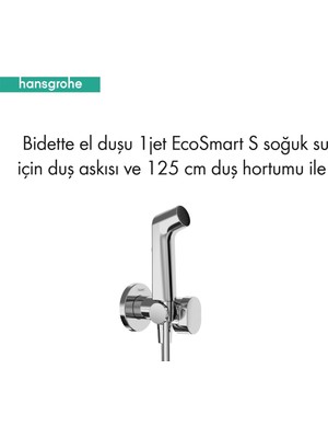 Hansgrohe Bidette El Duşu / Taharet Duşu 1jet Ecosmart Duş Askısı ve 125 cm Duş Hortumu ile 29230000