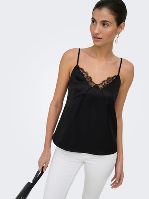 Only Bayan Saten Dantelli Askılı Bluz 15380254