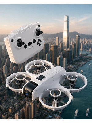 Işıklı Mini Drone Çift Batarya ve Yedek Pervane Setli
