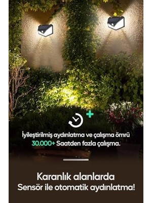 Mabeyn Harekete Sensörlü Solar Enerjili Işık Bahçe Işıklandırmak Için Lamba Dış Mekan Için Uygun Güneş Enerjili Aydınlatma Piknik Kamp Tatil Için Bahçe, Havuz Kenarı Aydınlatması BK-100B Cob