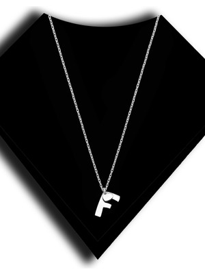 Roxx Jewellery 925 Ayar Gümüş Kalp Sallantılı F Harf Kadın Kolye