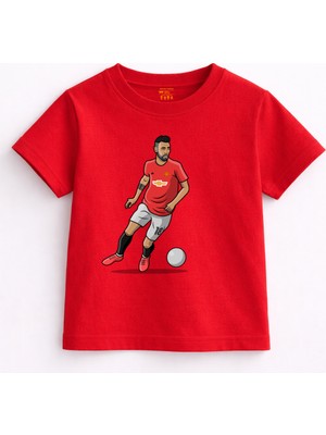 Rabona Fashion Bruno Fernandes Red Maestro Futbol Tişörtü Yetişkin ve Çocuk Beden (Seçenekli)
