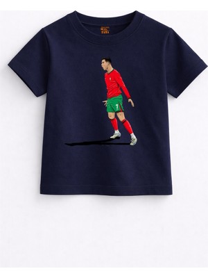 Rabona Fashion Cristiano Ronaldo Portugal Celebration Futbol Tişörtü Yetişkin ve Çocuk Beden (Seçenekli)