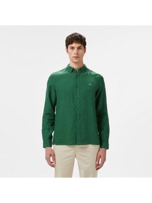 Lacoste Slim Fit Keten Gömlek