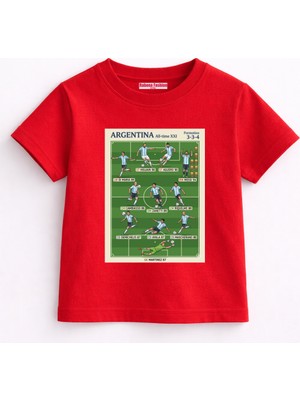 Rabona Fashion Arjantin All Star Kadro T-Shirt Yetişkin ve Çocuk Beden ( Seçenekli )